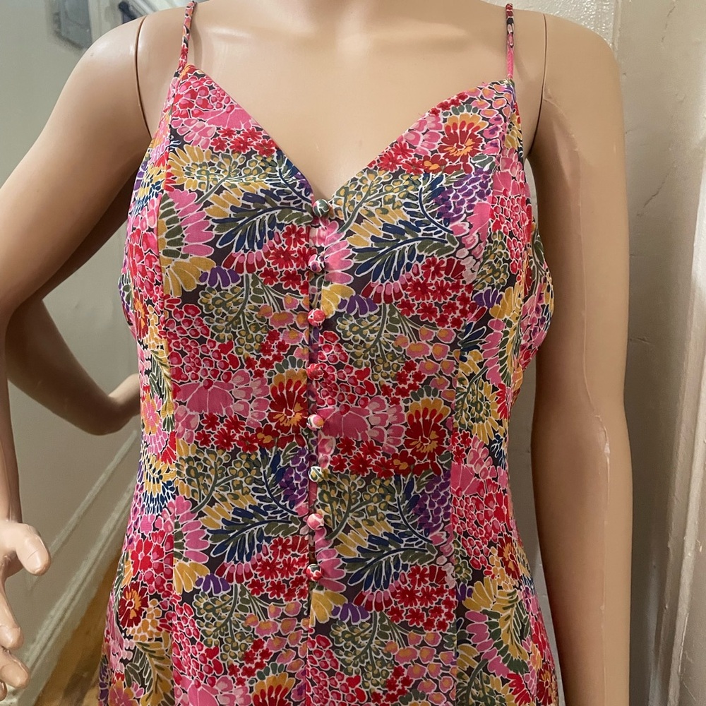 12th Tribe Pink Floral Ruffle Maxi Dress - Picture 8 of 16